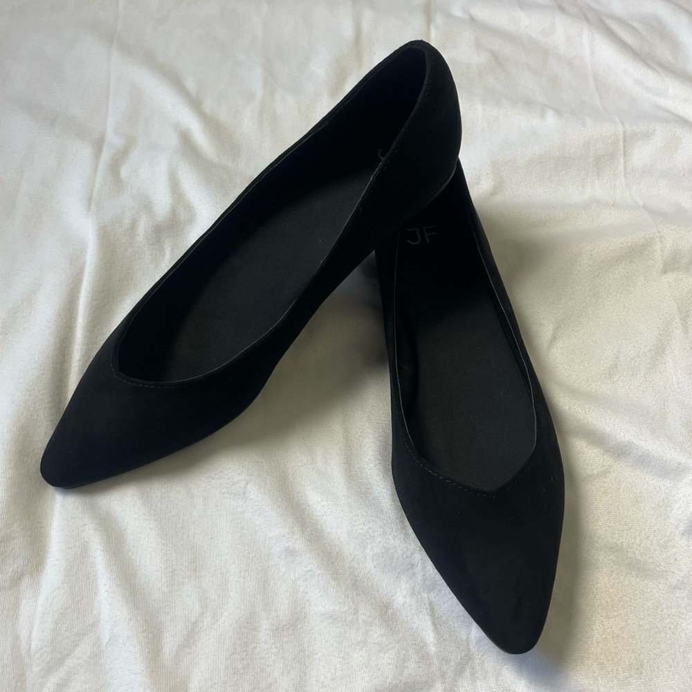 JustFab Pointed Toe Faux Vegan Suede Ballet Flats Slop On Shoes Size 11